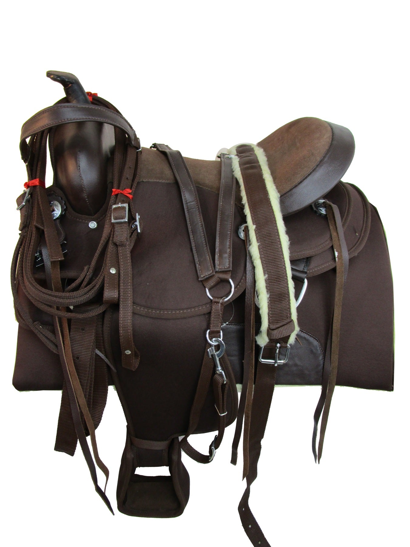 Synthetic Western Saddle Gaited Horse Pleasure Tack Set 15 16 17