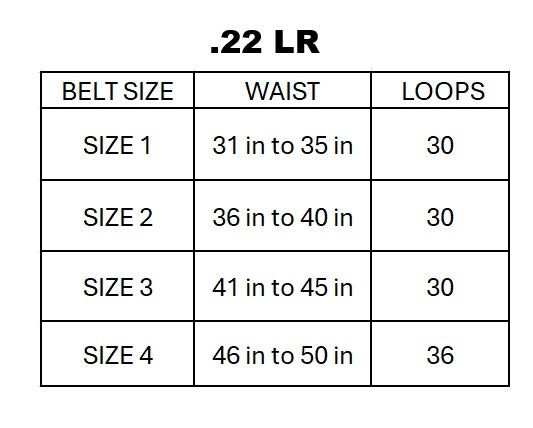 Leather Ammo Belt for 22 LR Cartridges | Shooting & Hunting Belts