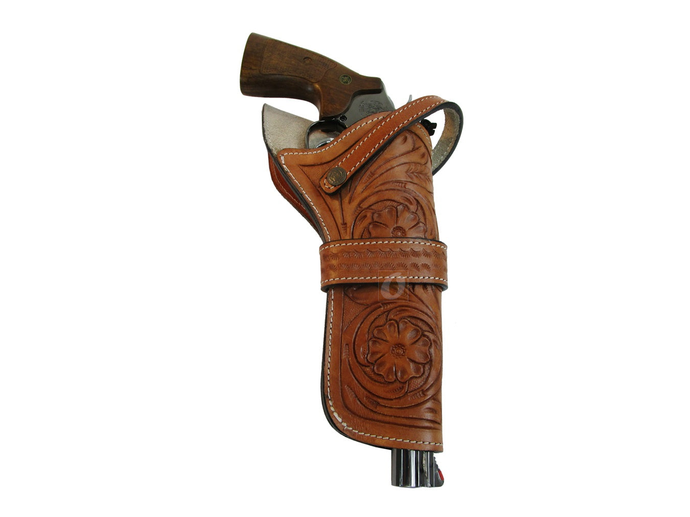 Cross Draw Holsters Western Floral Tooled Leather Long Barrel Fit