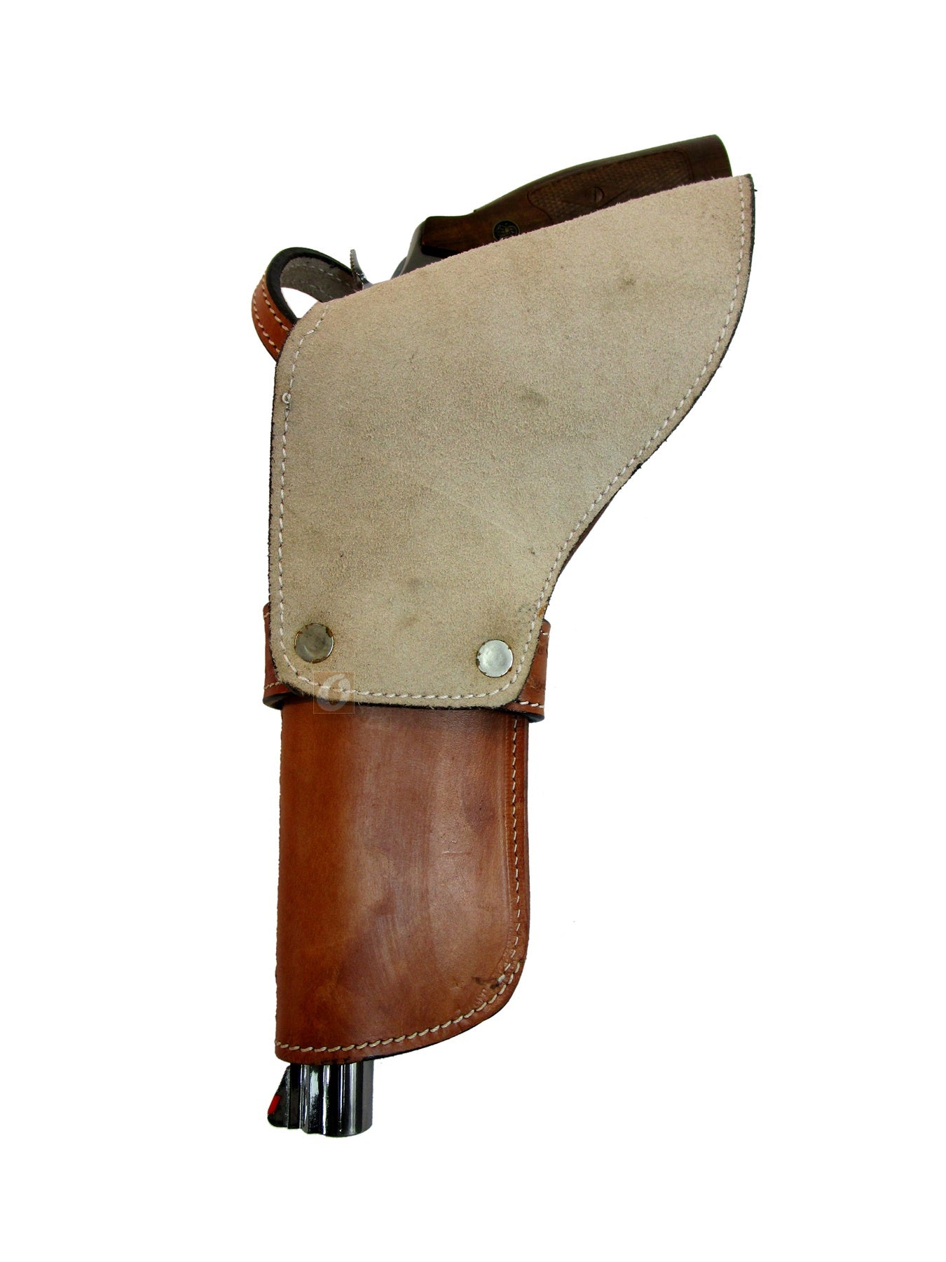 Cross Draw Holster Western Basket Weave Tooled Leather Long Barrel Fit