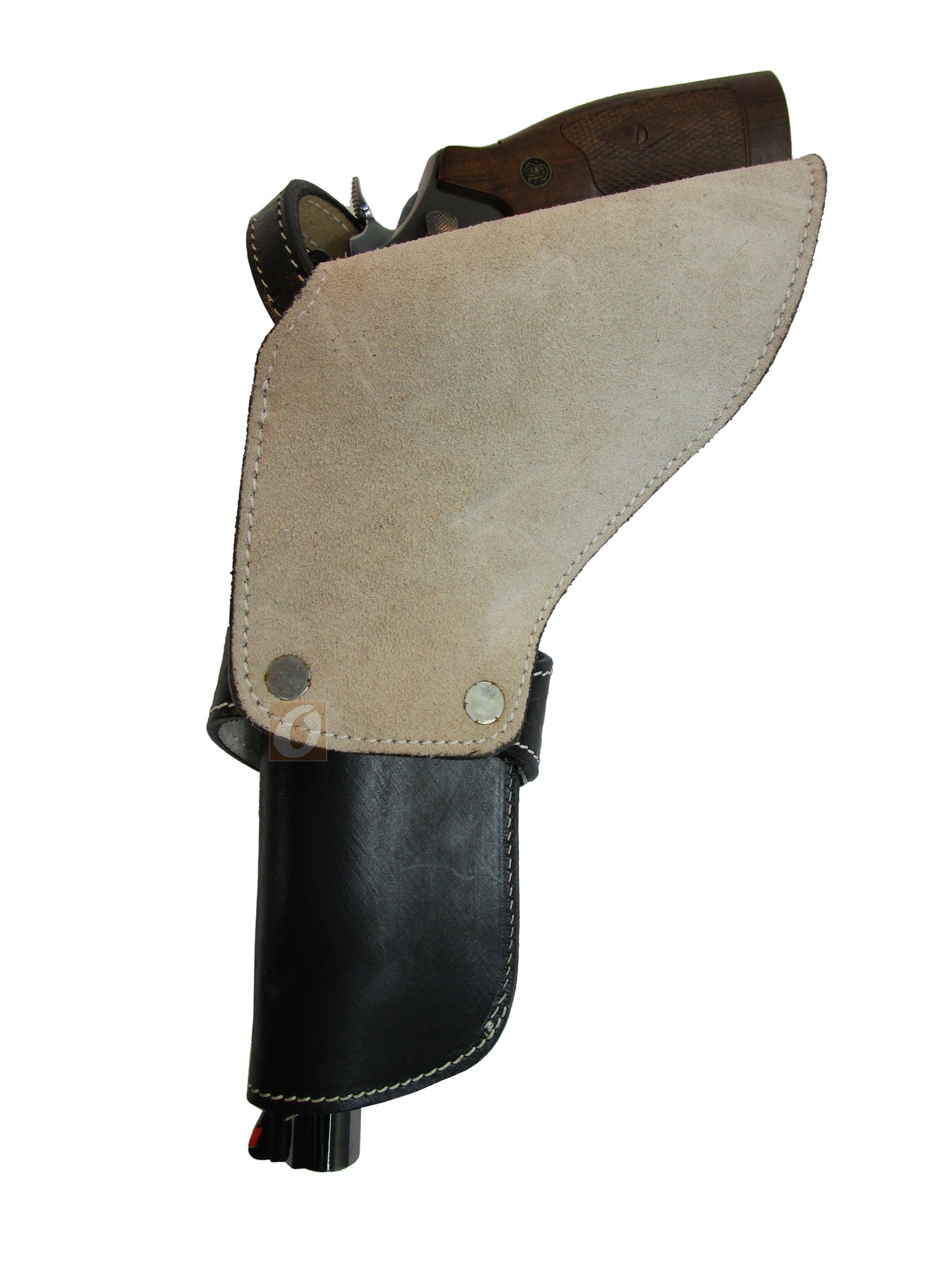Cross Draw Holster Western Spikes Tooled Leather Long Barrel Fit