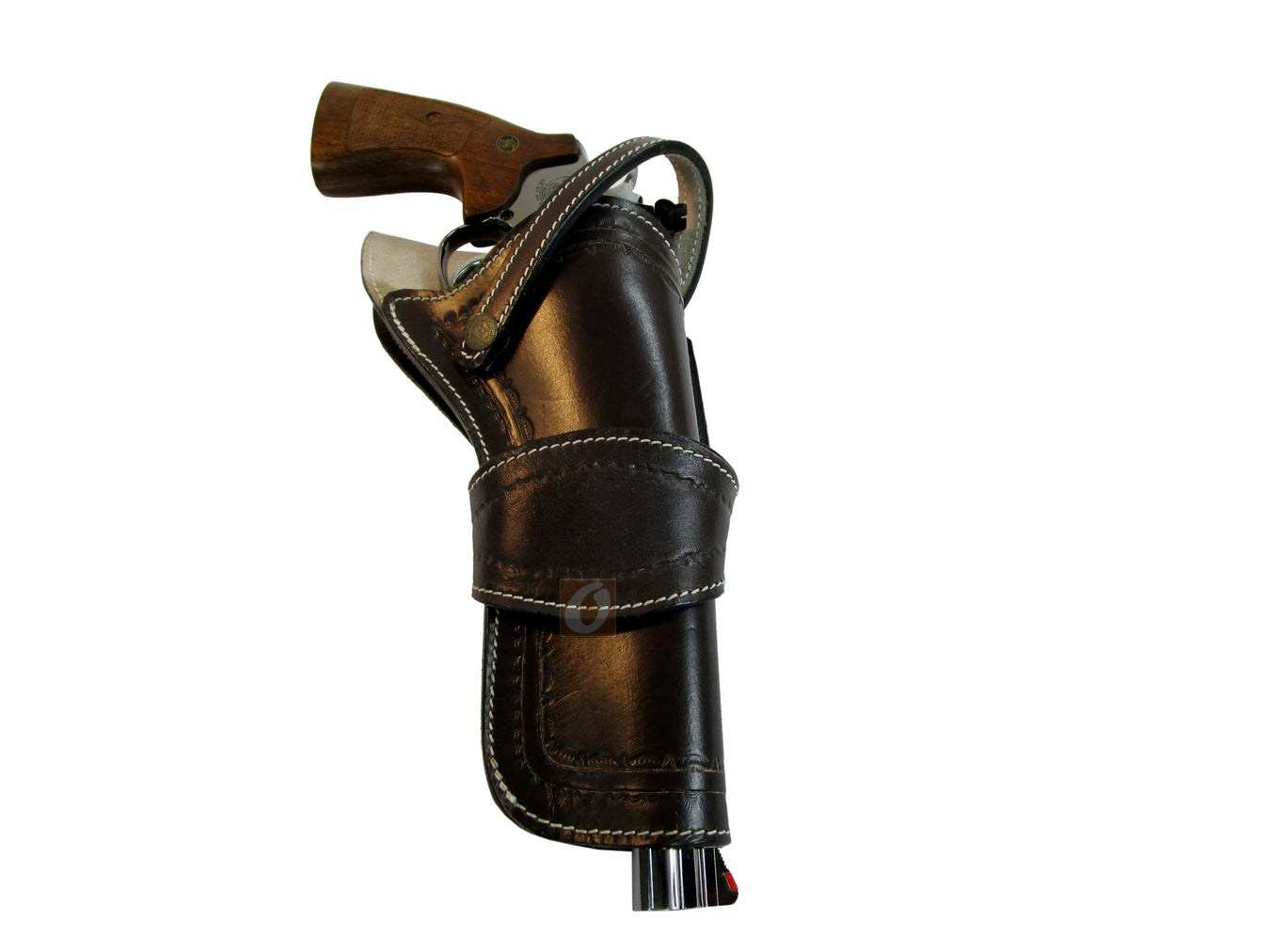 Cross Draw Holster Western Spikes Tooled Leather Long Barrel Fit