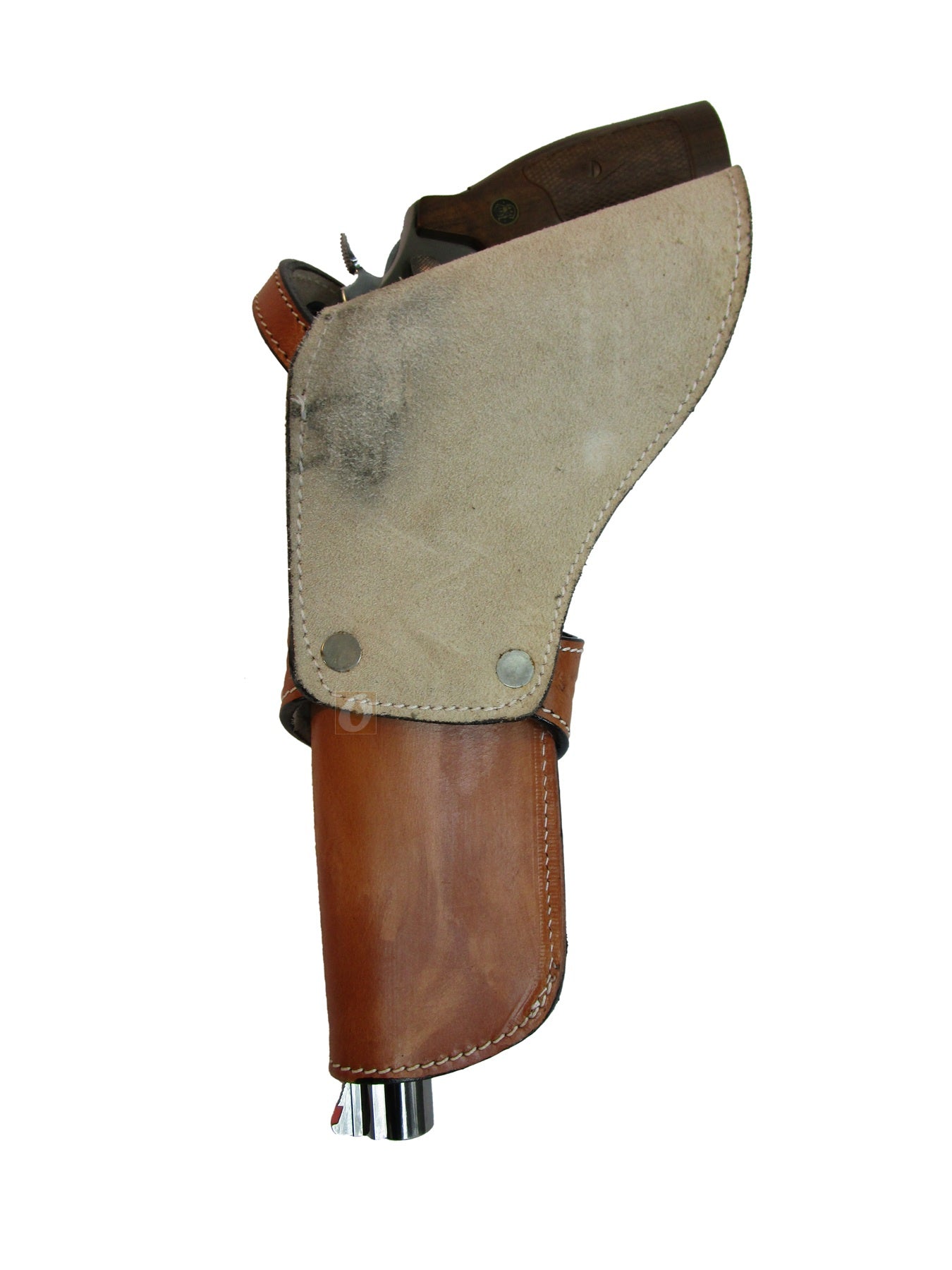 Cross Draw Holster Western Spikes Tooled Leather Long Barrel Fit
