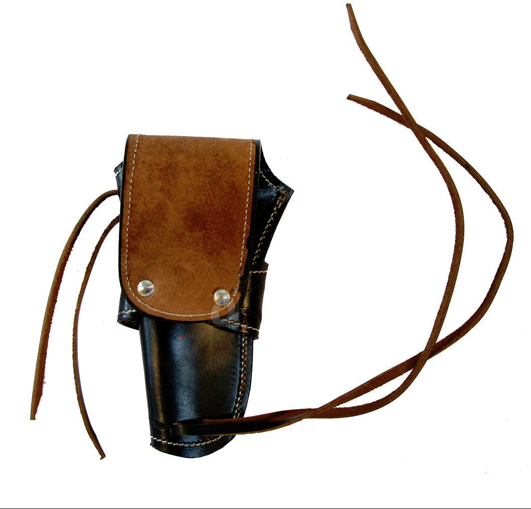 Colt Python .357 leather holster barbed tooled back view