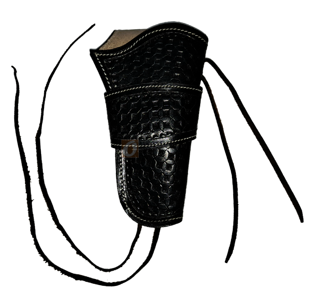 Colt Python .357 leather holster waffle tooled front view