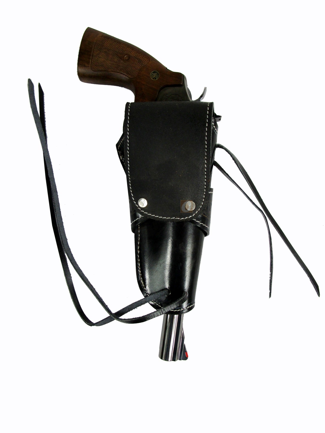 Black leather holster, perfect for carrying 1911 pistols, designed with premium craftsmanship for durability.