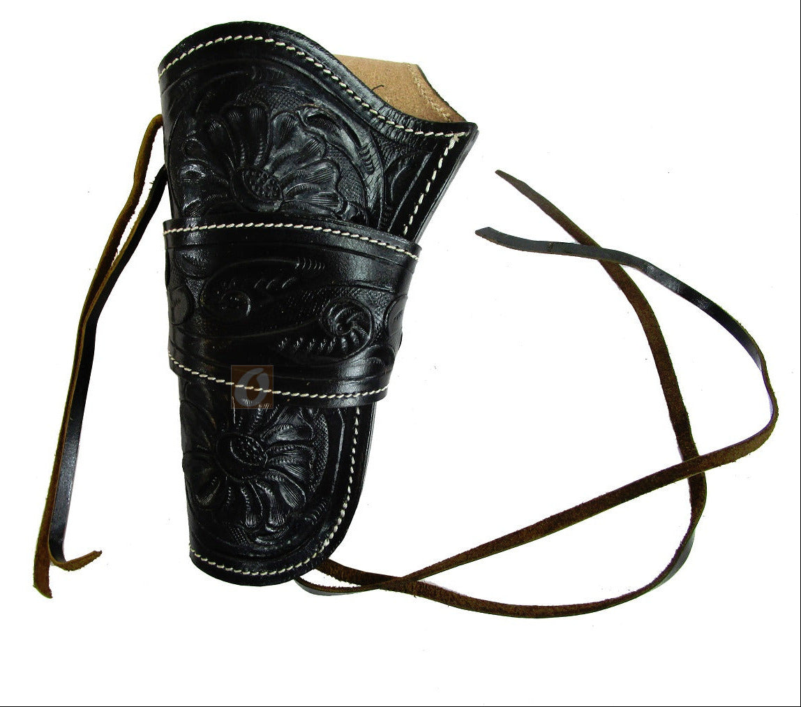 Colt Python .357 leather holster floral tooled left handed front view