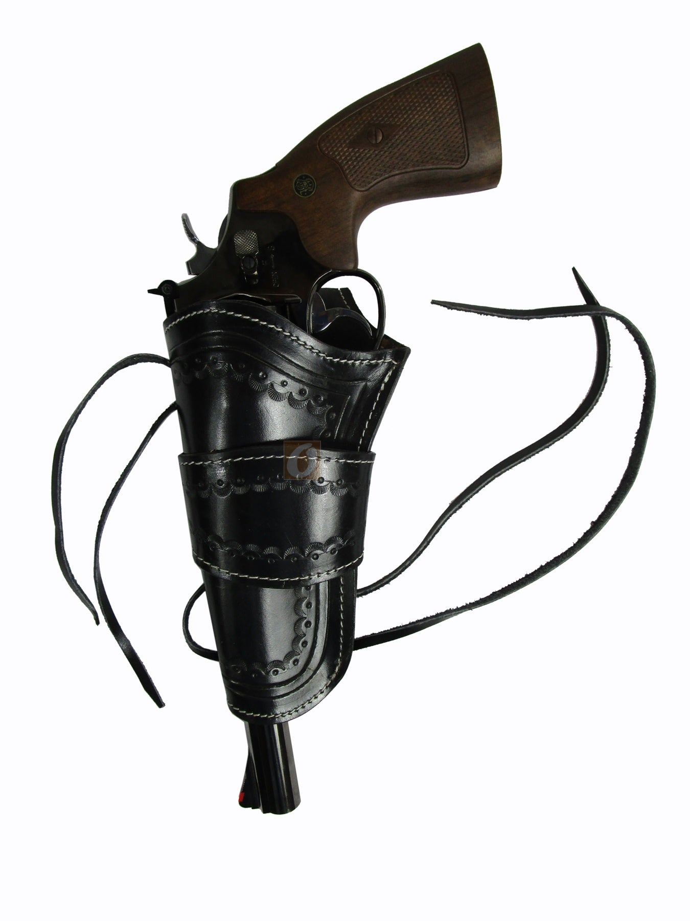 Leather Holster Pistol Gun Revolver Western Universal Fit Open Bottom