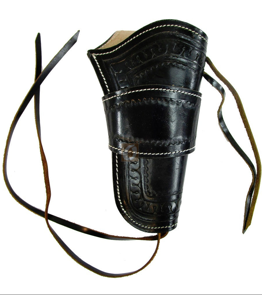 Colt Python .357 leather holster front view snake tooled right handed