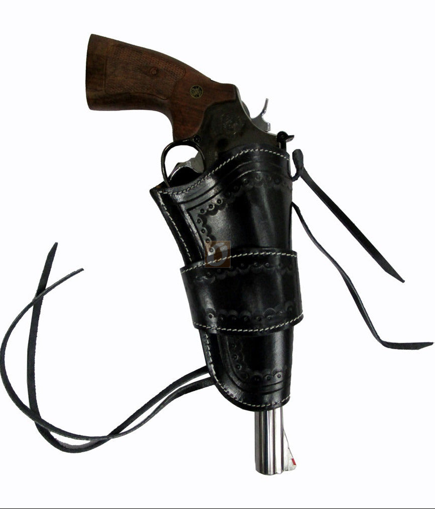 Colt Python .357 leather holster shell tooled right handed front view