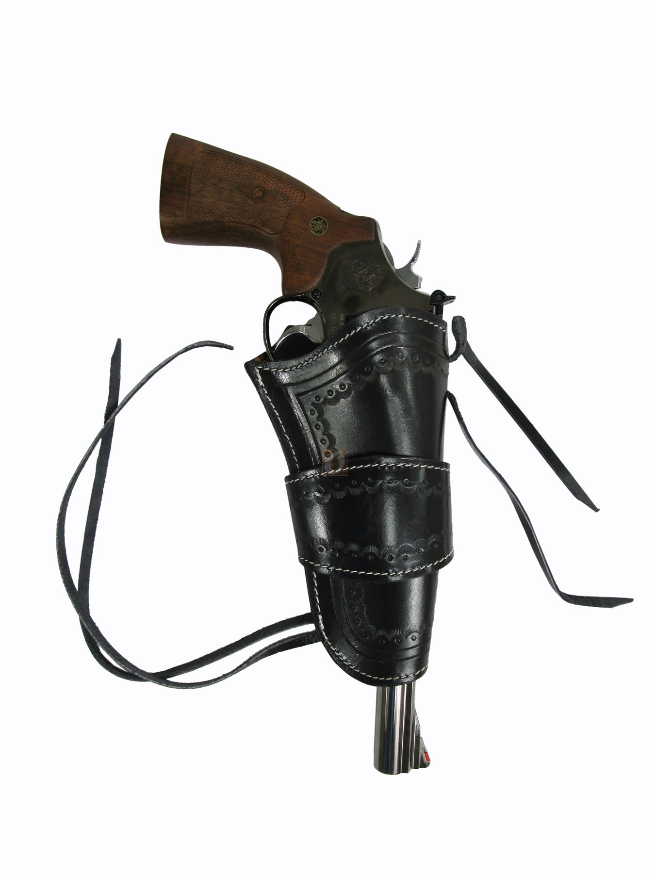 Leather Holster Pistol Gun Revolver Western Universal Fit Open Bottom