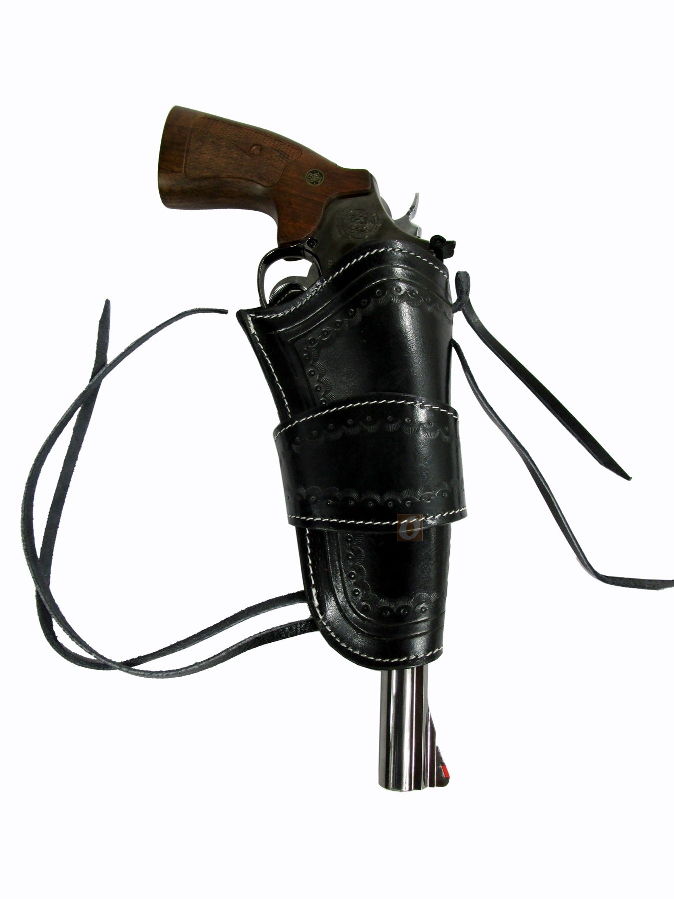 Leather Holster Pistol Gun Revolver Western Universal Fit Open Bottom