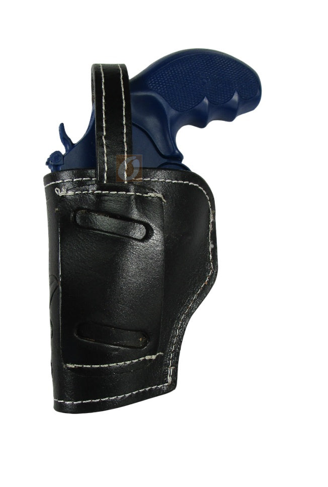 357 Magnum Leather Holster Tooled Open Bottom OWB Carry