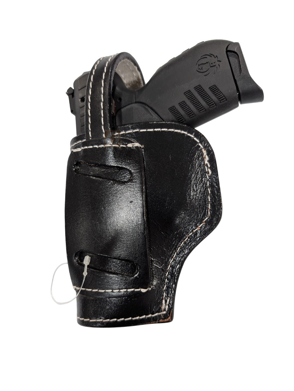 SR 22LR leather holster black color back view floral tooled