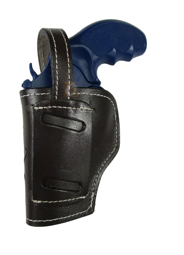 357 Magnum Leather Holster Tooled Open Bottom OWB Carry