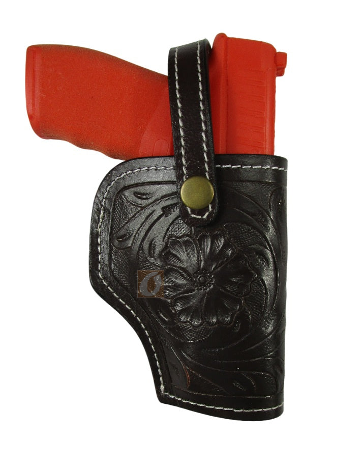 Hellcat Pro XD Leather Holster OWB Tooled Everyday Carry Tactical