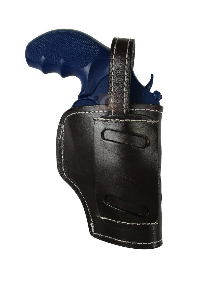 357 Magnum Leather Holster Tooled Open Bottom OWB Carry