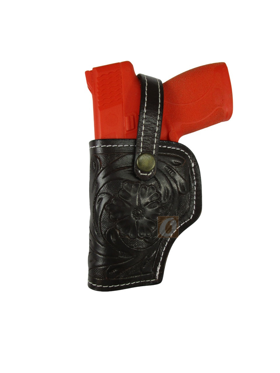 Leather Holster S&W M&P Shield 45 OWB Tooled Everyday Carry Tactical