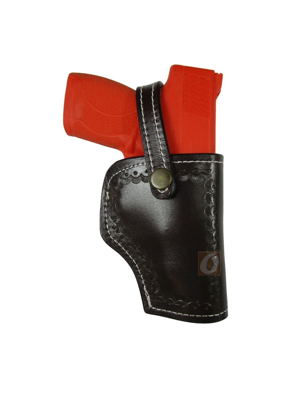 Leather Holster S&W M&P Shield 45 OWB Tooled Everyday Carry Tactical