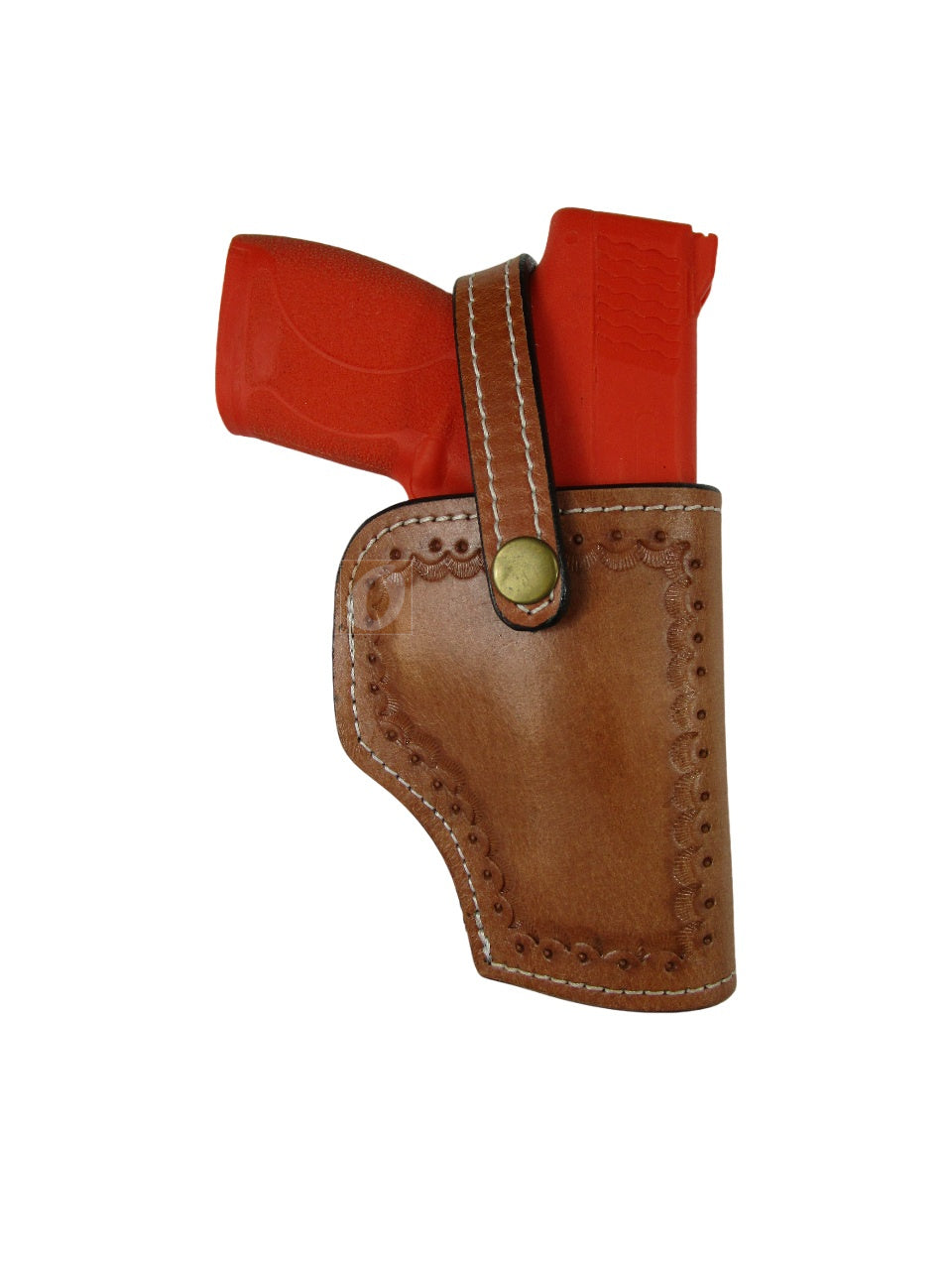 Leather Holster S&W M&P Shield 45 OWB Tooled Everyday Carry Tactical