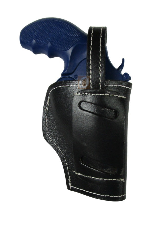 357 Magnum Leather Holster Tooled Open Bottom OWB Carry