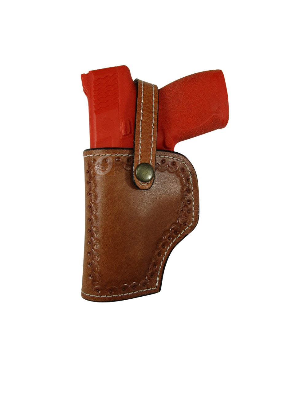 Leather Holster S&W M&P Shield 45 OWB Tooled Everyday Carry Tactical