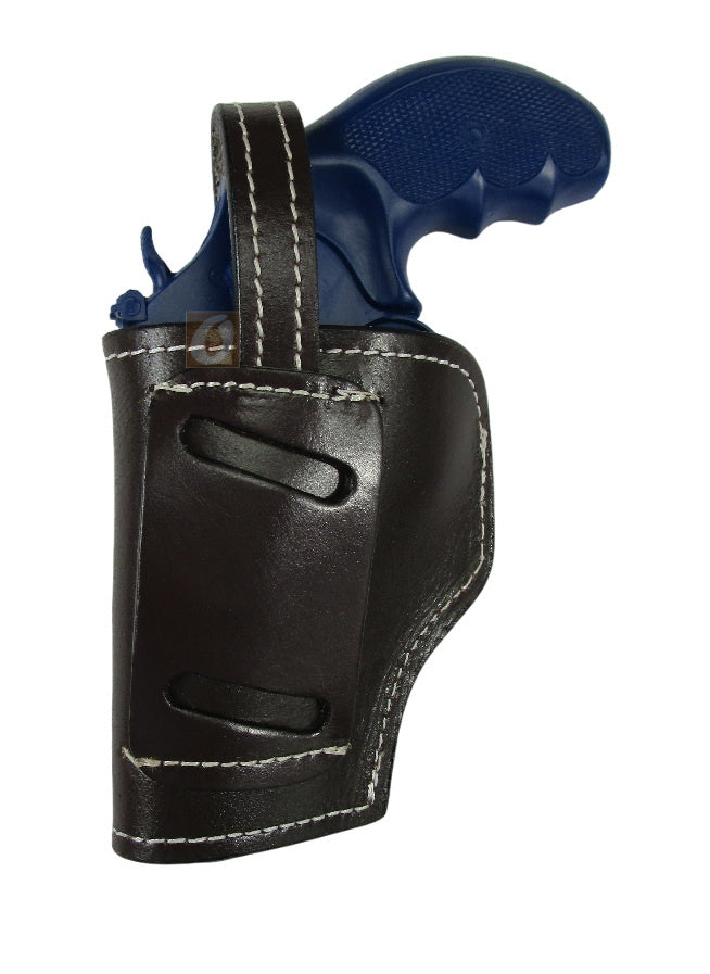 357 Magnum Leather Holster Tooled Open Bottom OWB Carry