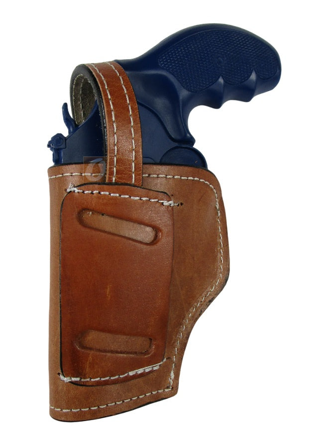 357 Magnum Leather Holster Tooled Open Bottom OWB Carry
