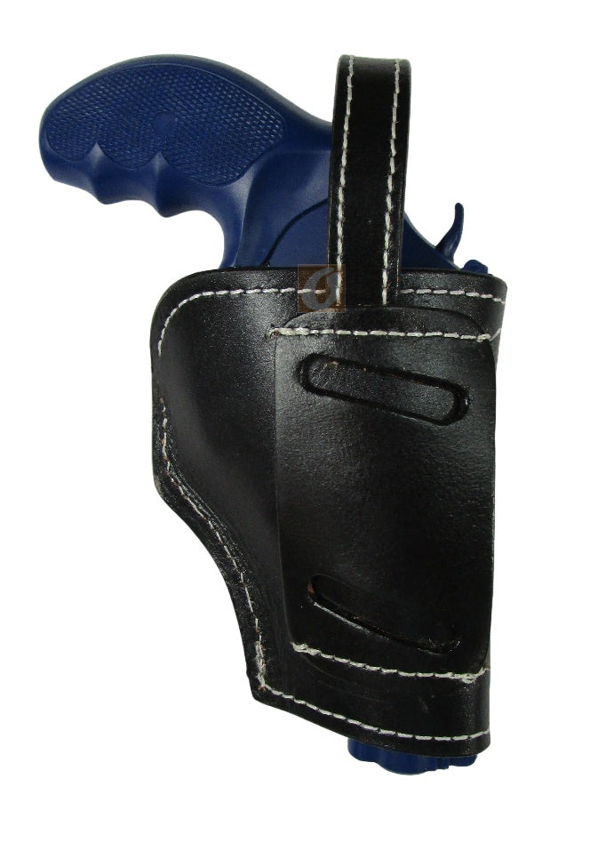 357 Magnum Leather Holster Tooled Open Bottom OWB Carry