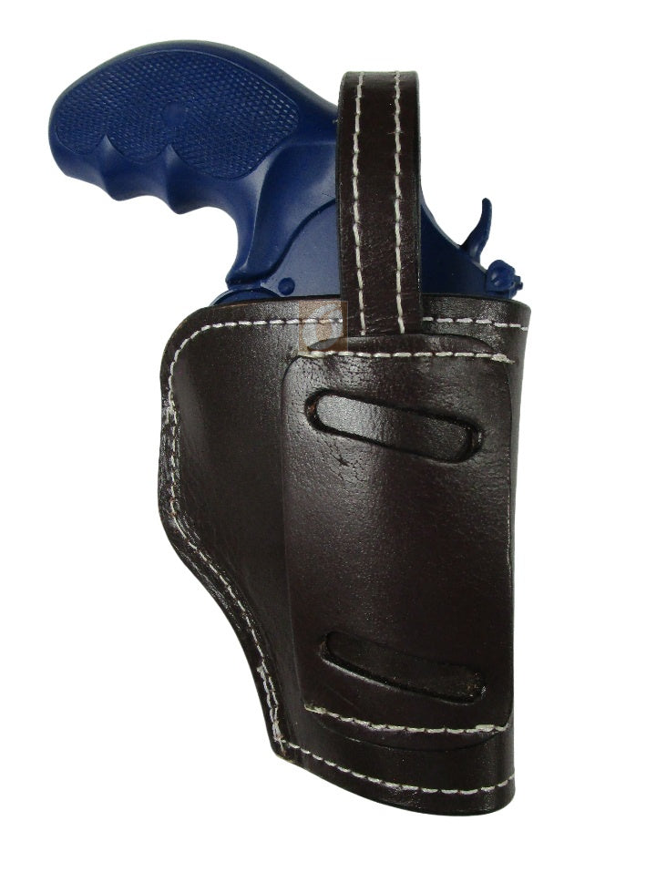 357 Magnum Leather Holster Tooled Open Bottom OWB Carry