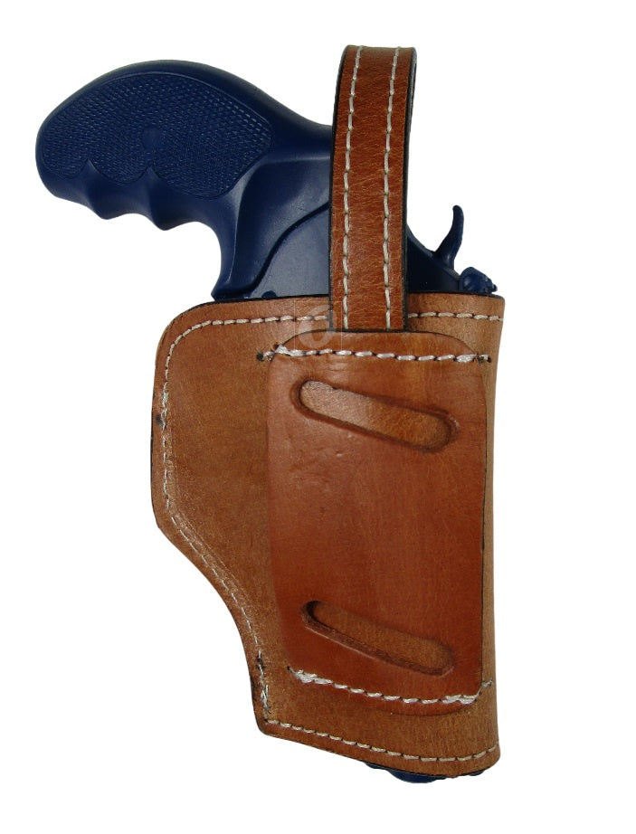357 Magnum Leather Holster Tooled Open Bottom OWB Carry