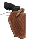 Ruger GP100 357 Mag Leather Holster 3 Inch & Longer Barrel Open Bottom
