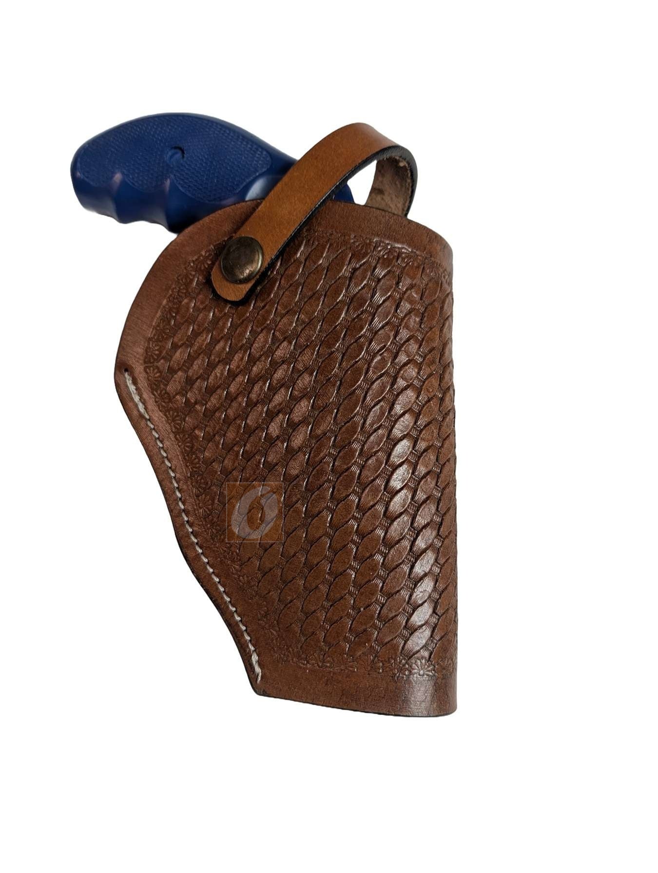 Leather Holster 357 Magnum Revolver OWB 3 Way Carry