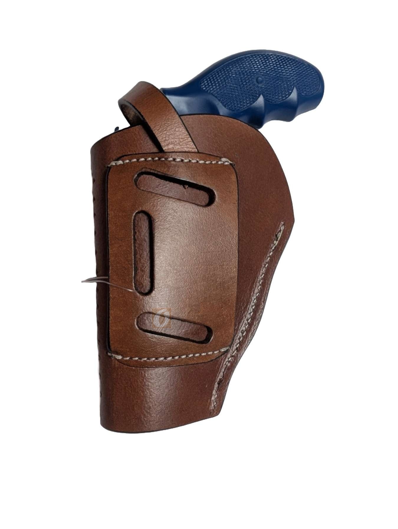 Leather Holster 357 Magnum Revolver OWB 3 Way Carry