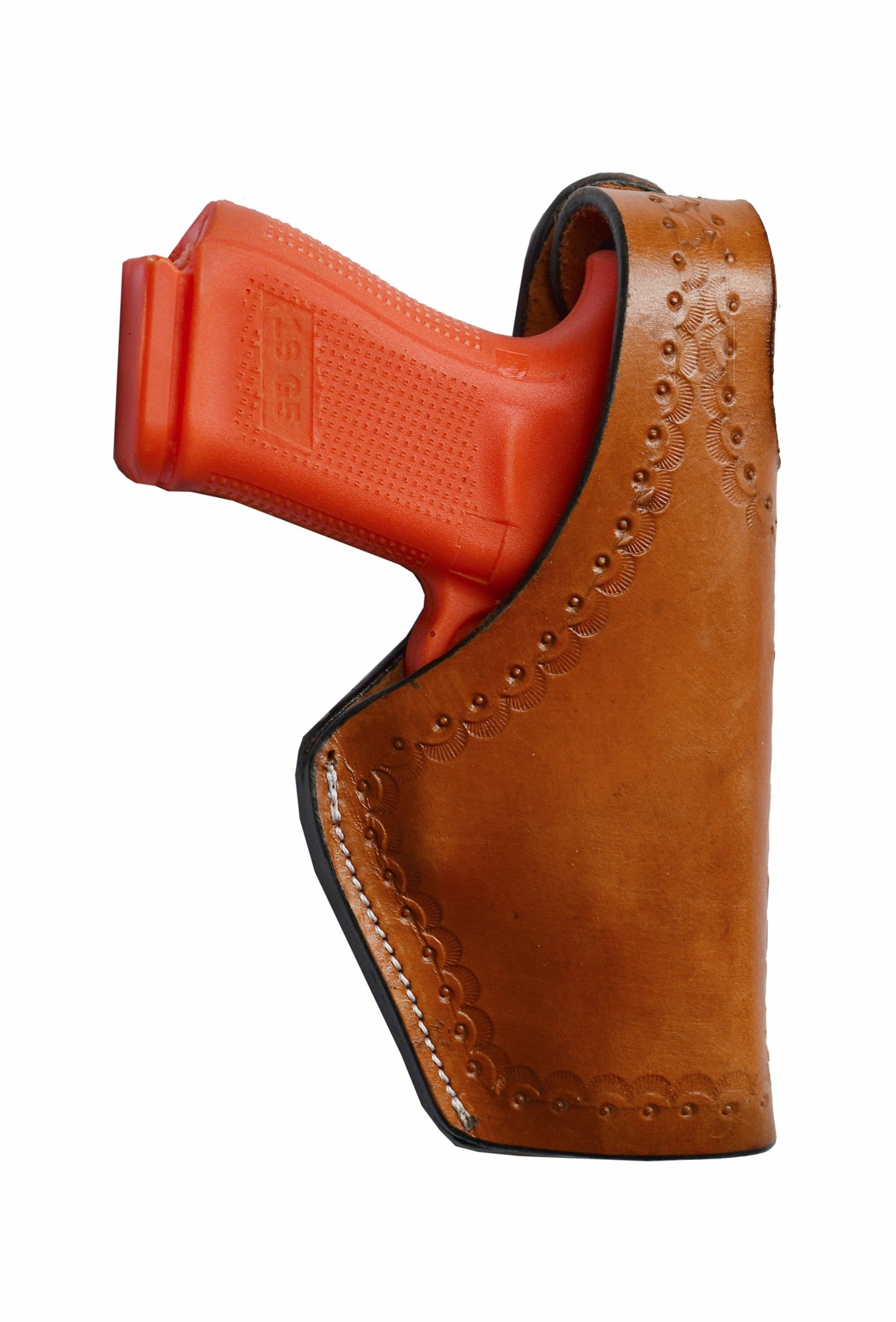 Leather Gun Holster Glock SIG Taurus Ruger Western Tooled 3 Way Carry