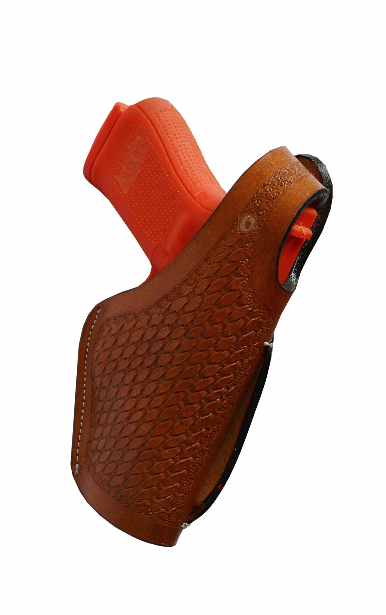 Leather Gun Holster Glock SIG Taurus Ruger Western Tooled 3 Way Carry