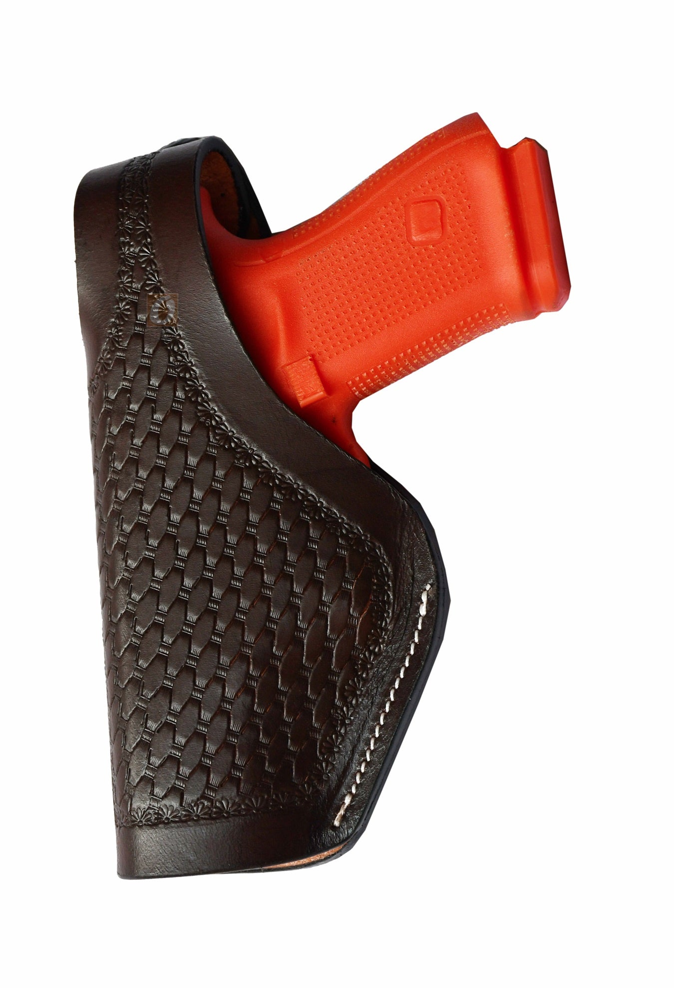 Leather Gun Holster Glock SIG Taurus Ruger Western Tooled 3 Way Carry