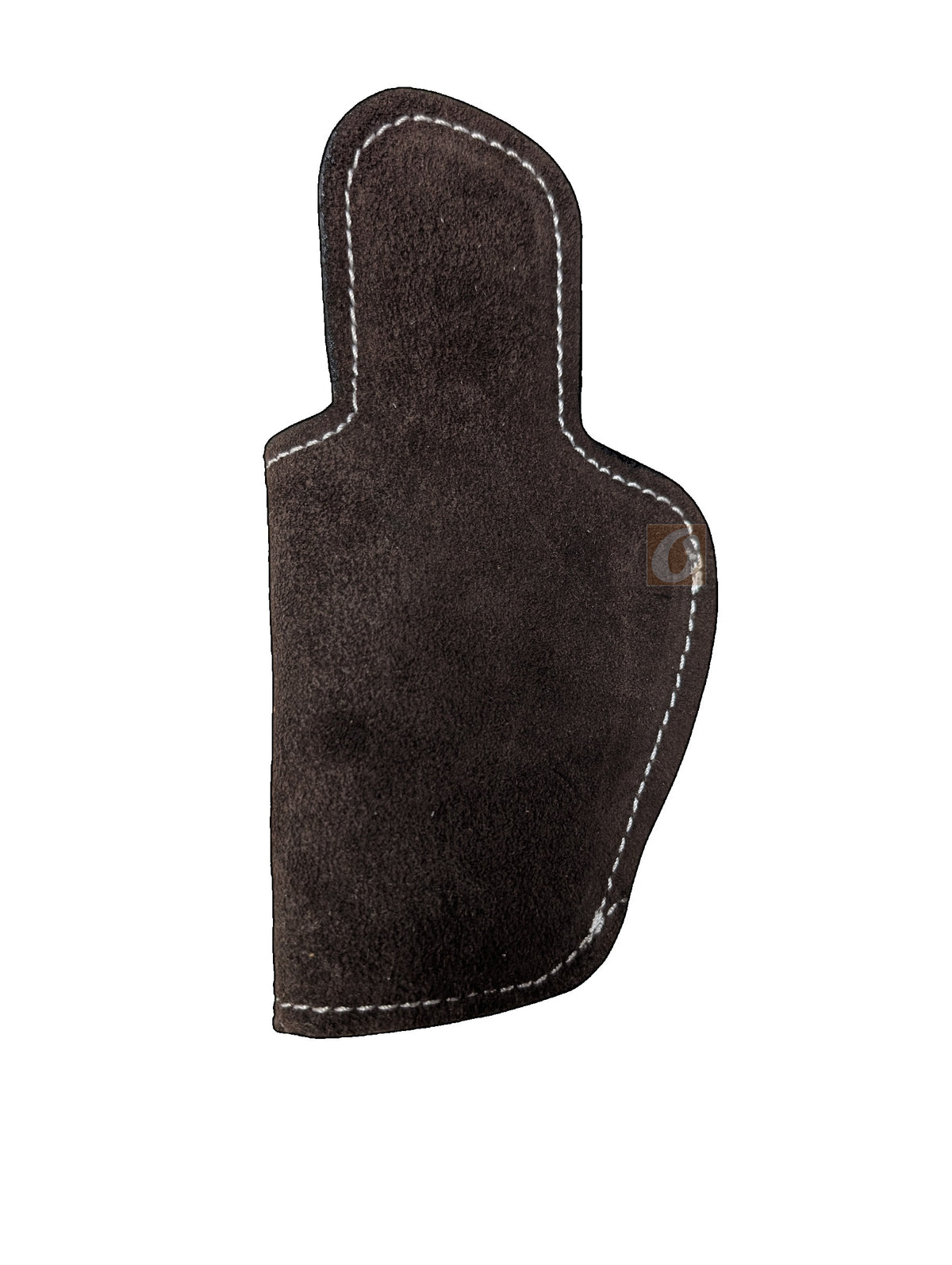 IWB suede leather holster brown color back view