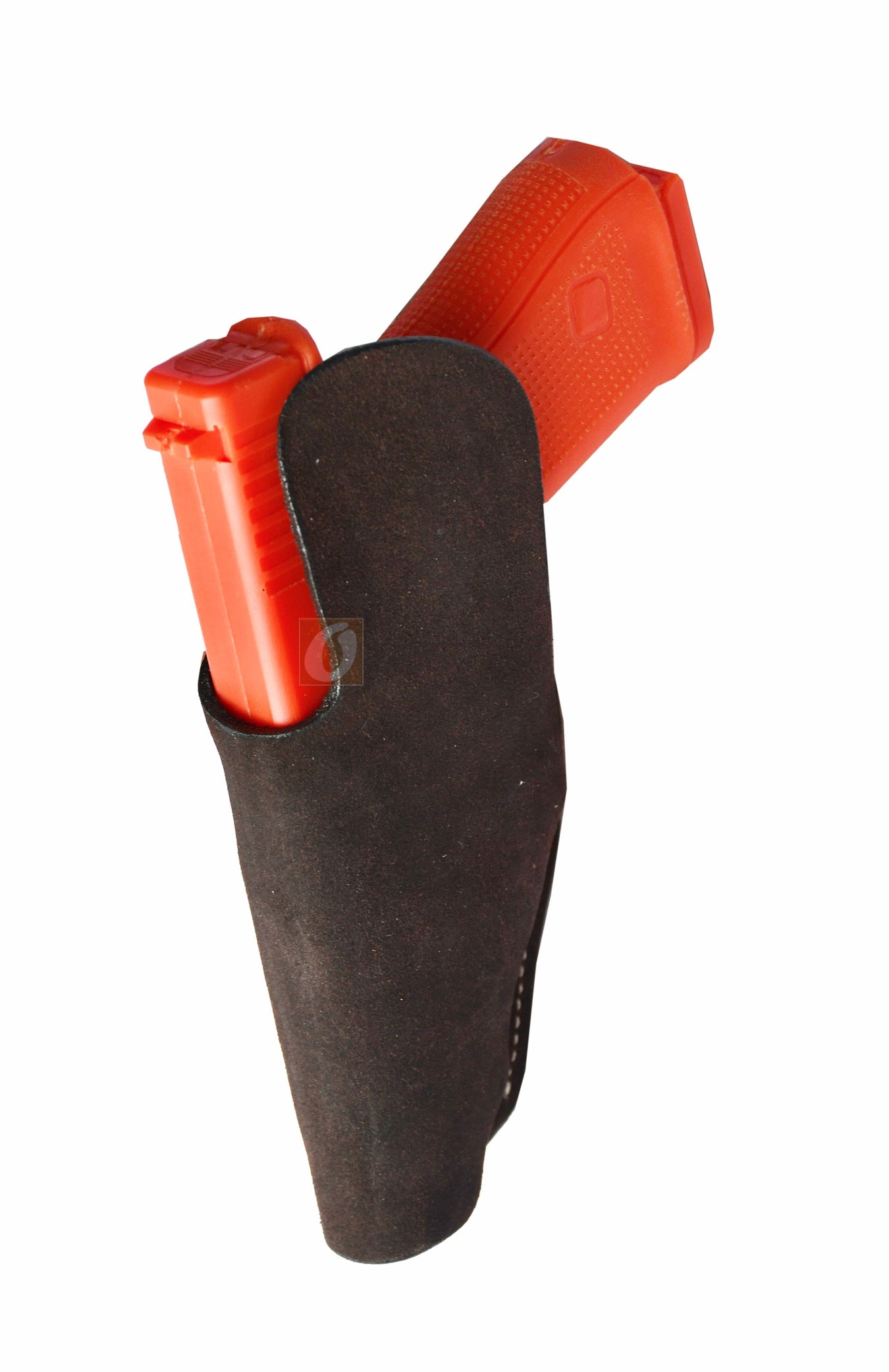 Right-handed brown leather gun holster – IWB design for Glock 17, Glock 19, Ruger SR Series, Smith & Wesson M&P Series, and Taurus. High-quality soft leather holster for everyday concealed carry.