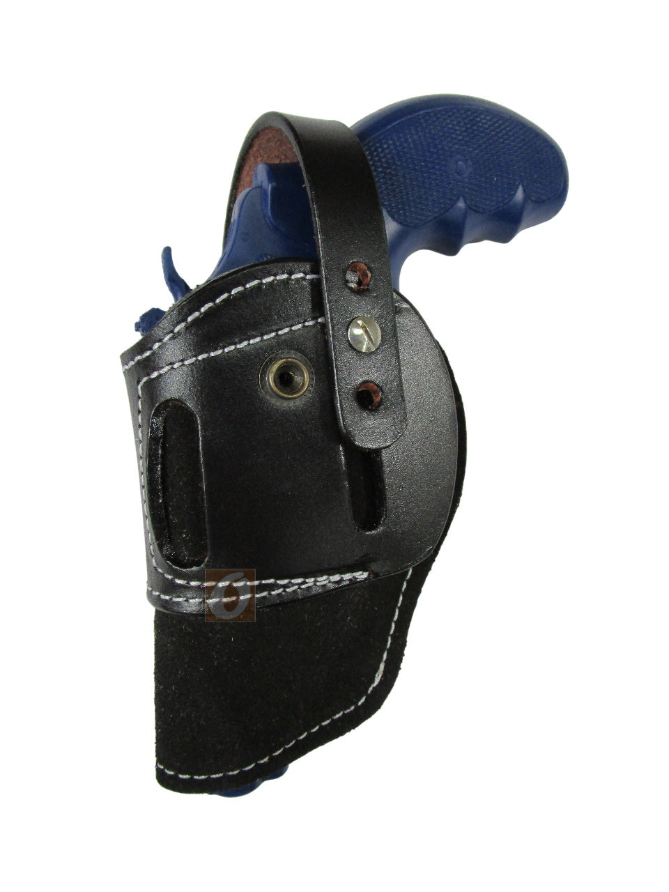 357 Magnum Holster Suede Leather OWB Ambidextrous Open Bottom