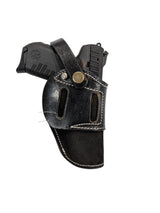 SR 22LR suede leather holster black color front view