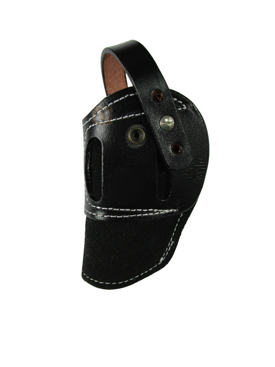 suede leather holster black color back view
