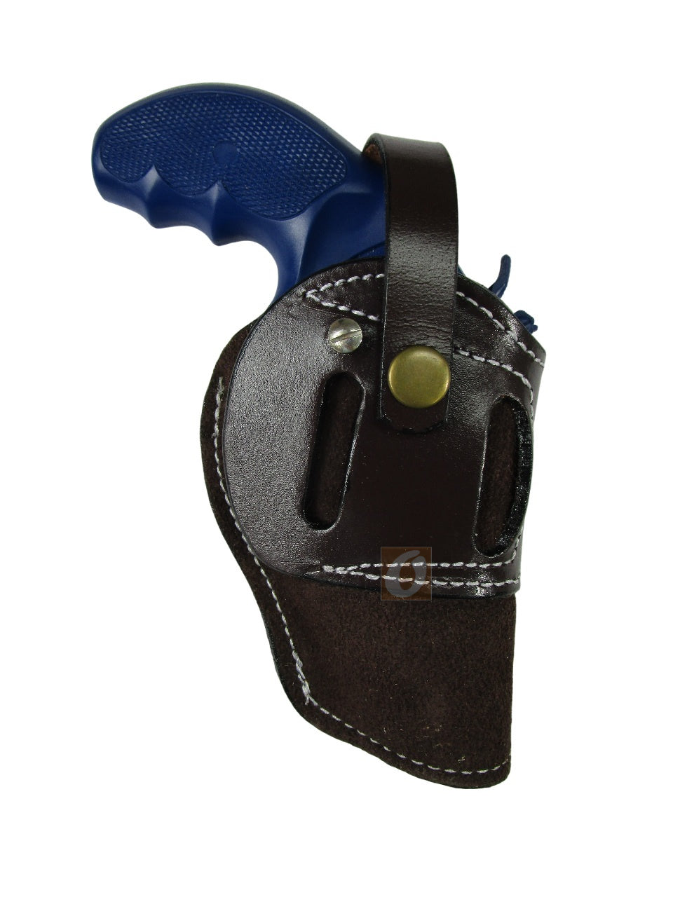 357 Magnum Holster Suede Leather OWB Ambidextrous Open Bottom