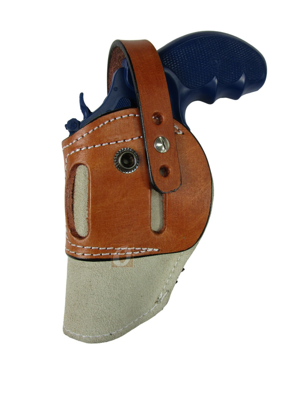 357 Magnum Holster Suede Leather OWB Ambidextrous Open Bottom