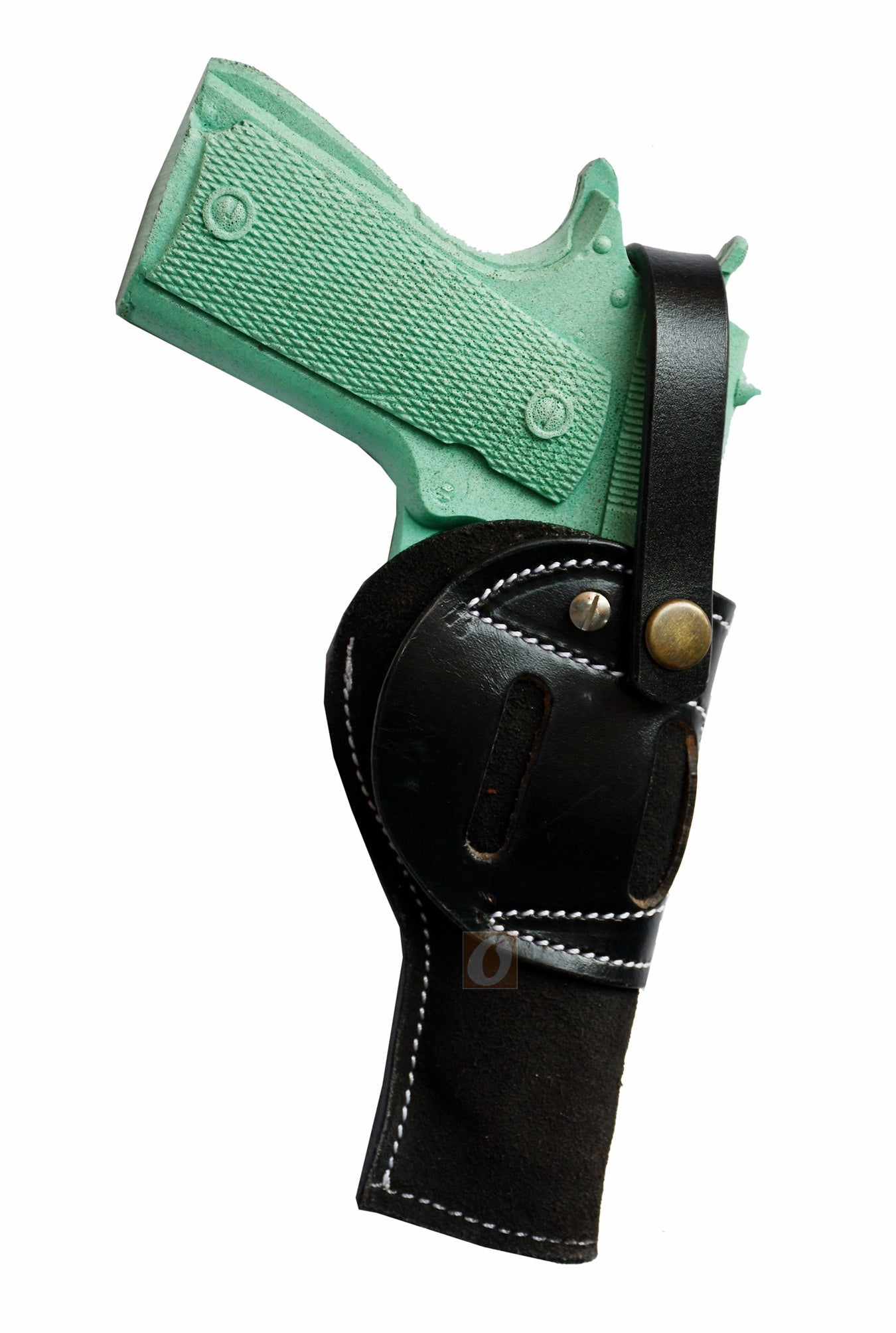 Black soft suede leather holster for 1911, ambidextrous design, durable and comfortable gun holster for concealed carry and everyday use.