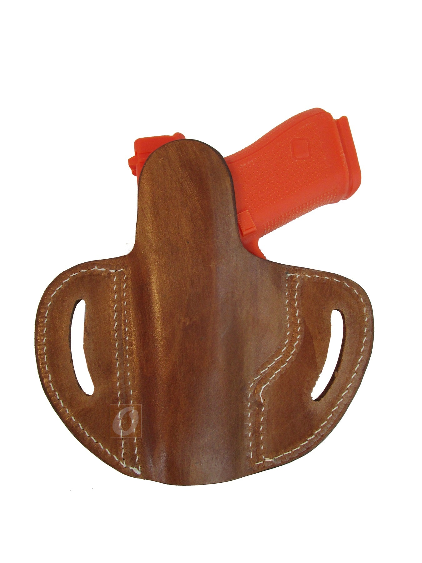 This pancake holster offers a comfortable and secure fit for Glock 17 holster, Glock 19 holster, and more. Made from tan leather, this gun holster is perfect for right-handed shooters seeking durability and a classic look.