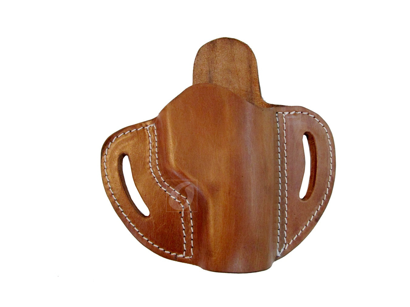 A premium right-handed leather holster crafted from durable tan leather. This Glock holster is designed for a precise fit, compatible with Glock 17 holster, Glock 19 holster, and other models for secure everyday carry.