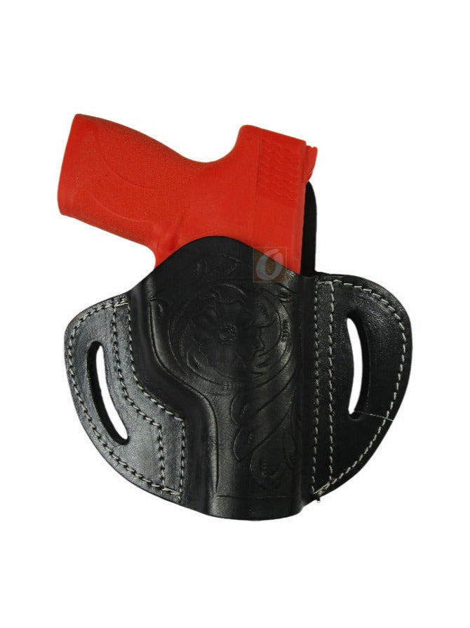 Leather Holster S&W M&P Shield OWB Pancake Tactical Everyday Carry