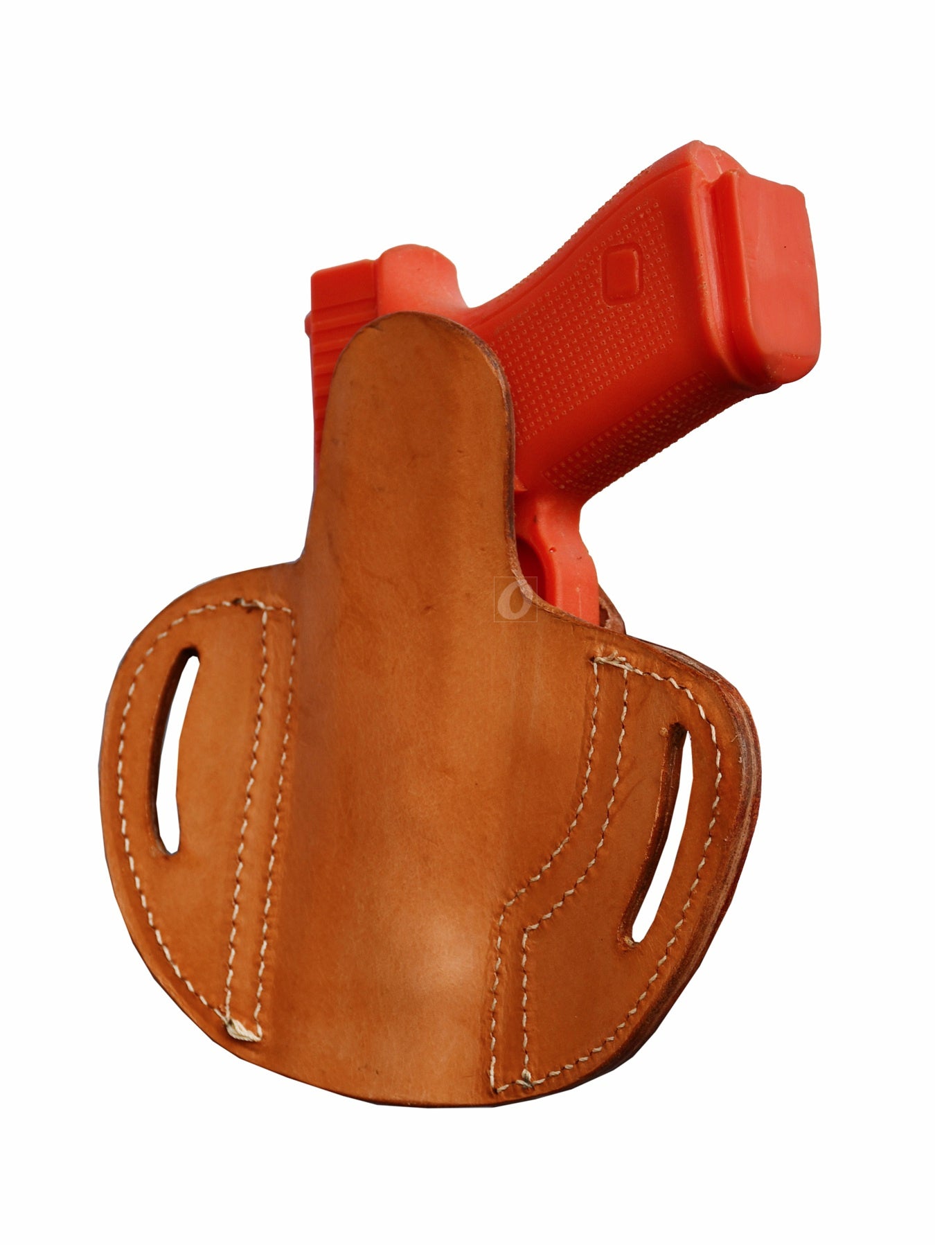 This Glock holster features exquisite floral tooling on durable tan leather, offering both elegance and functionality. Designed for right-handed users, it fits Glock 17 holster, Glock 19 holster, FN, Ruger, S&W M&P, SIG, and more.