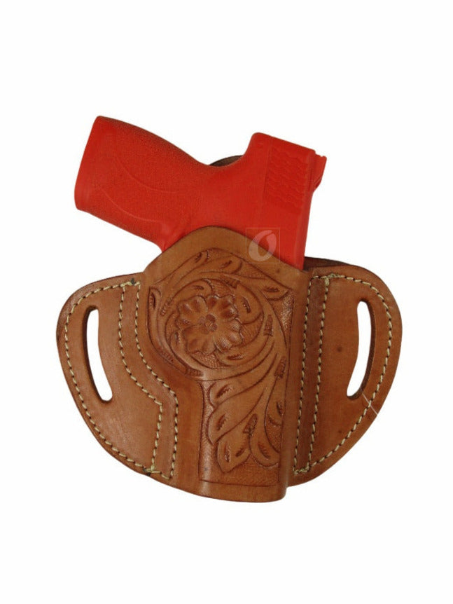 Leather Holster S&W M&P Shield OWB Pancake Tactical Everyday Carry